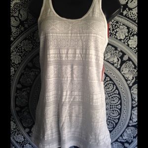 ☀️New Mossimo  White Jacquard Tank Top☀️