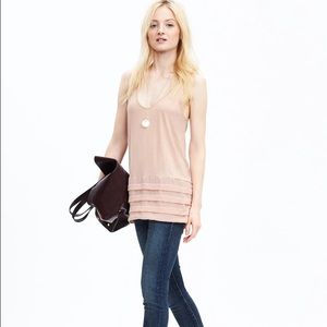 SOLD - Banana Republic blush tiered tank