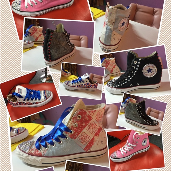 "Custom Blinged Converse"💋