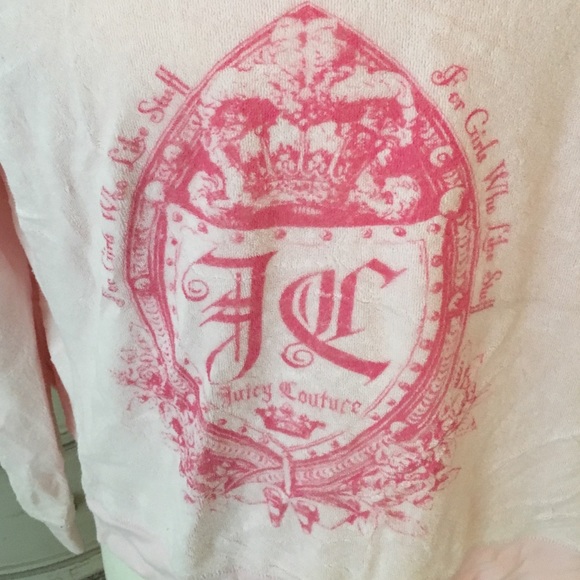Juiced Couture Pink Terrycloth Hoodie L