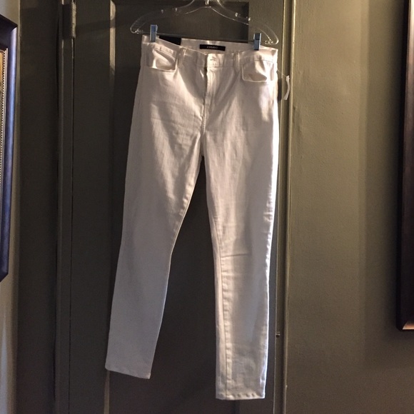 J Brand white Maria high-rise skinny leg jeans