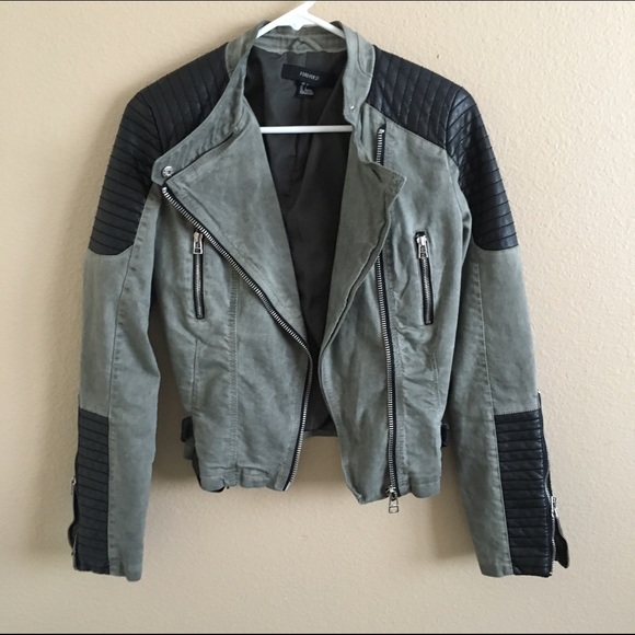 Olive Moto Jacket