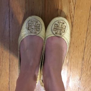 Tory Burch Reva flats in snakeskin print