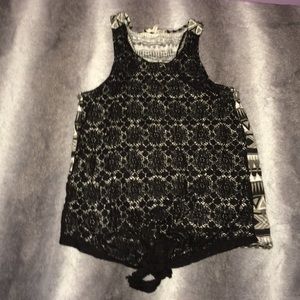 Black white and grey tank top