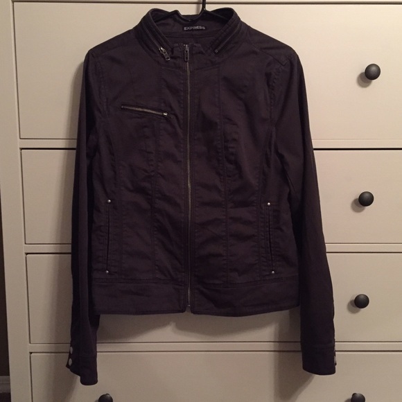 Express charcoal gray moto jacket - Picture 3 of 3