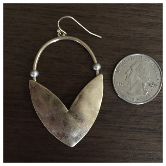 Gold or Silver Hammered Earrings w/ Accent Beads - Picture 5 of 5