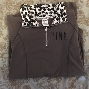 PINK Cheetah Half Zip