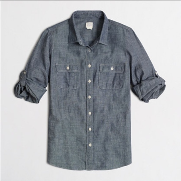 J Crew Chambray Denim Shirt New Size Small