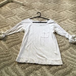 From Express Quarter Length White T-shirt!