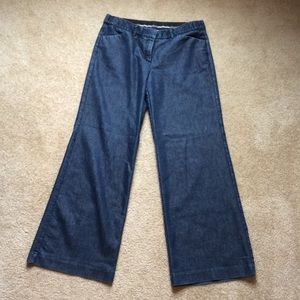Express Dark Wash Wide Leg Jeans