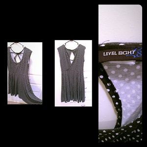 Black with white poka dots 2X