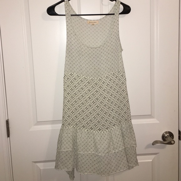 White and navy dress