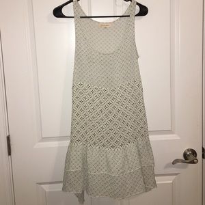 White and navy dress