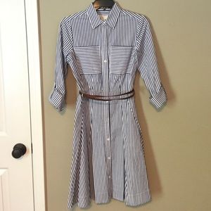 Blue and white stripped MK dress