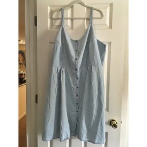 Chambray Button-Up Dress