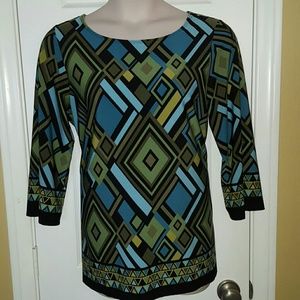 Dress Barn geometric tunic 1X