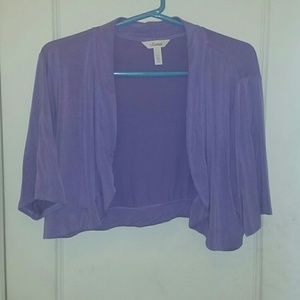 Soma Lavender French Sleeve Shrug