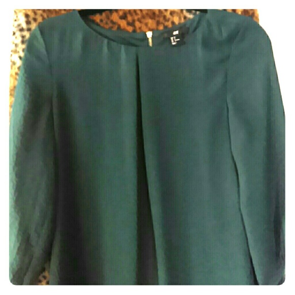 Deep green office dress