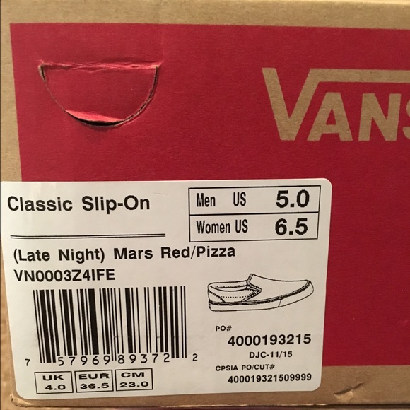 Vans Mars Pizza classic slip ons - Picture 4 of 4
