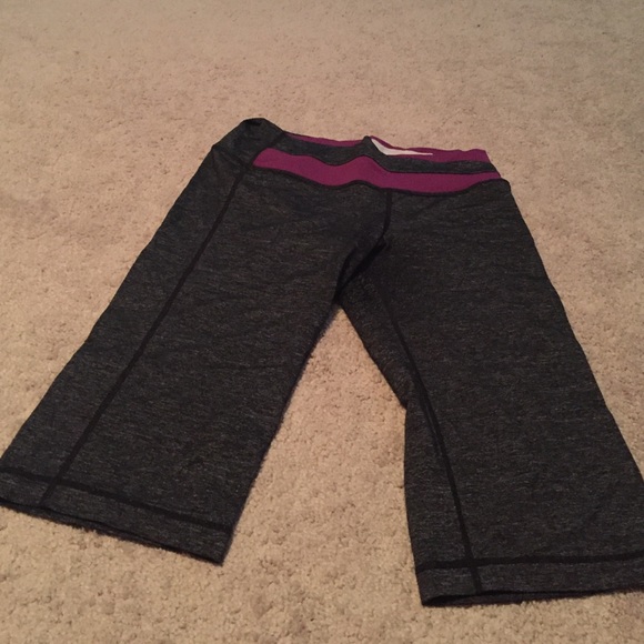 Lululemon Gray and Purple Capri