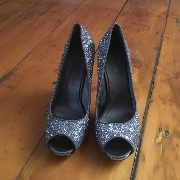 Shimmer metallic heels