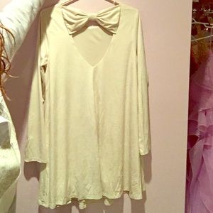 Cream bow dress