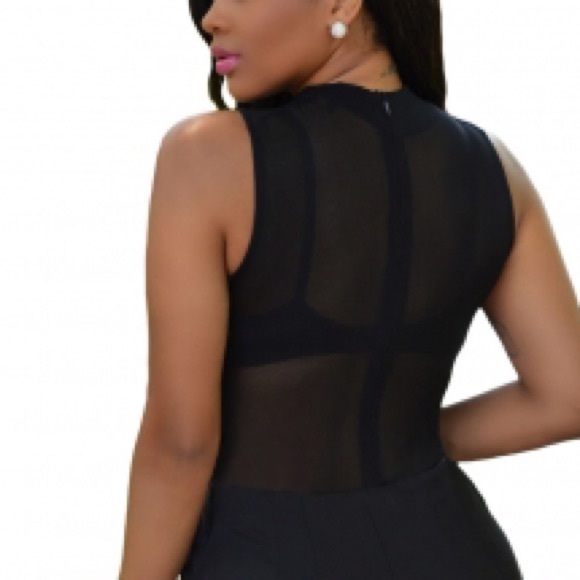 New sleeveless silver rhinestone bodysuit - Picture 2 of 4