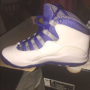 Air Jordan 10. White/ old Royal - stealth