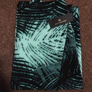 NWT Women's Worthington Teal Aloha skirt size 4