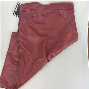 Leather pencil skirt