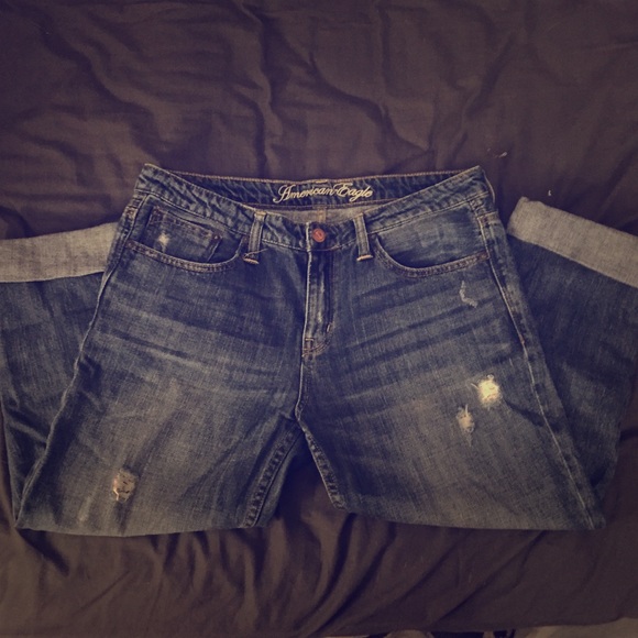 Boyfriend jean capris