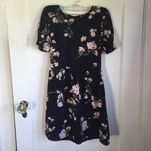 Black flower dress