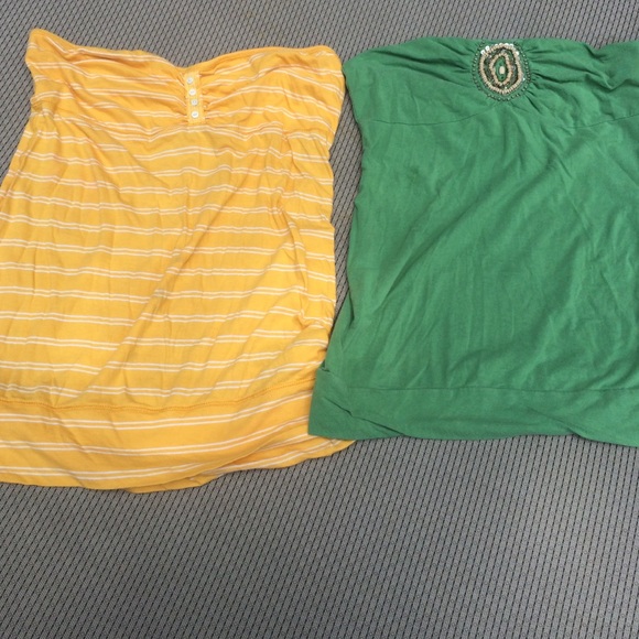 Hollister & Licorice strapless tank bundle!
