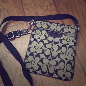 Black and Gray Coach Crossbody