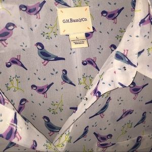 Bass Button down bird shirt