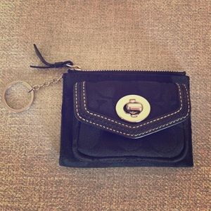 Coach keychain coin/ card holder.