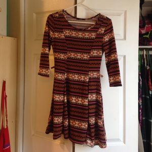 Medium sweater dress with fun print