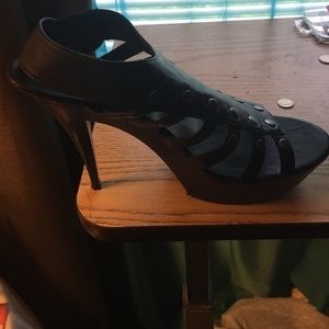 Black studded heels