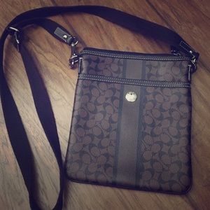Brown Leather Coach Crossbody
