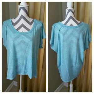 Heathered Aqua Blue Short Sleeve Tee
