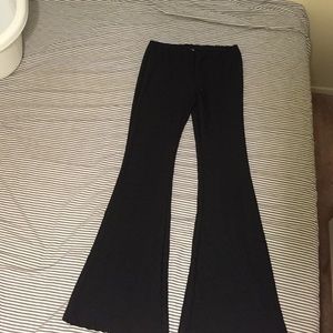 Black bell bottom pants elastic waist size L