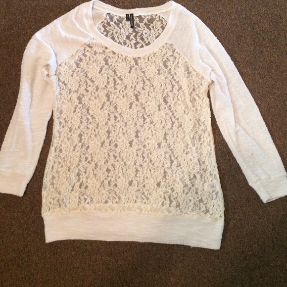 Maurices plus size 1 long sleeve lace shirt