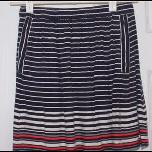 Red white and blue striped skirt