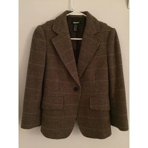 DKNY plaid Pendleton plaid blazer