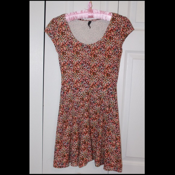 Floral patterned skater dress