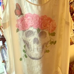 Torrid Lace Skull tank top