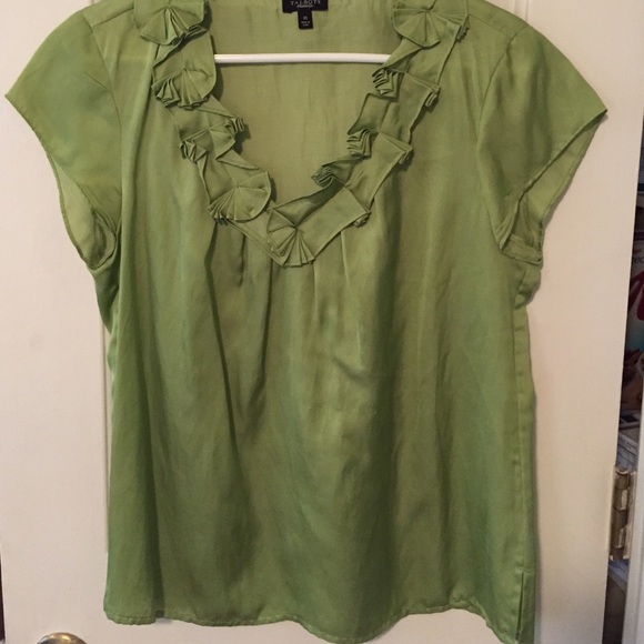 Beautiful green, silk blouse