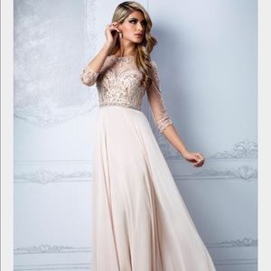 Terani Couture beige gown