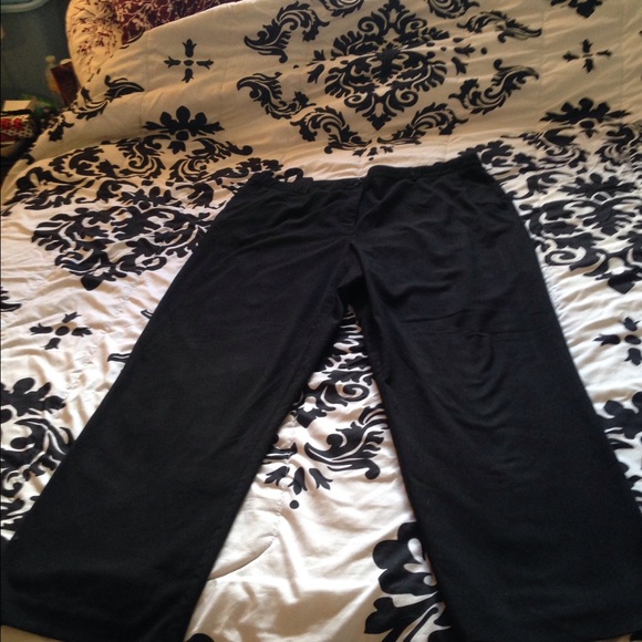 George Slim Fit Black Slacks