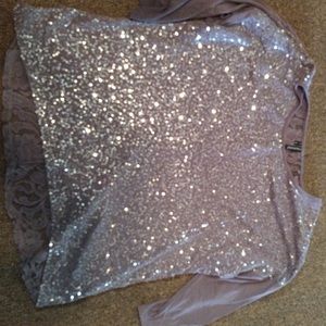 Size 2 Maurices brand sequin with lace back shirt.